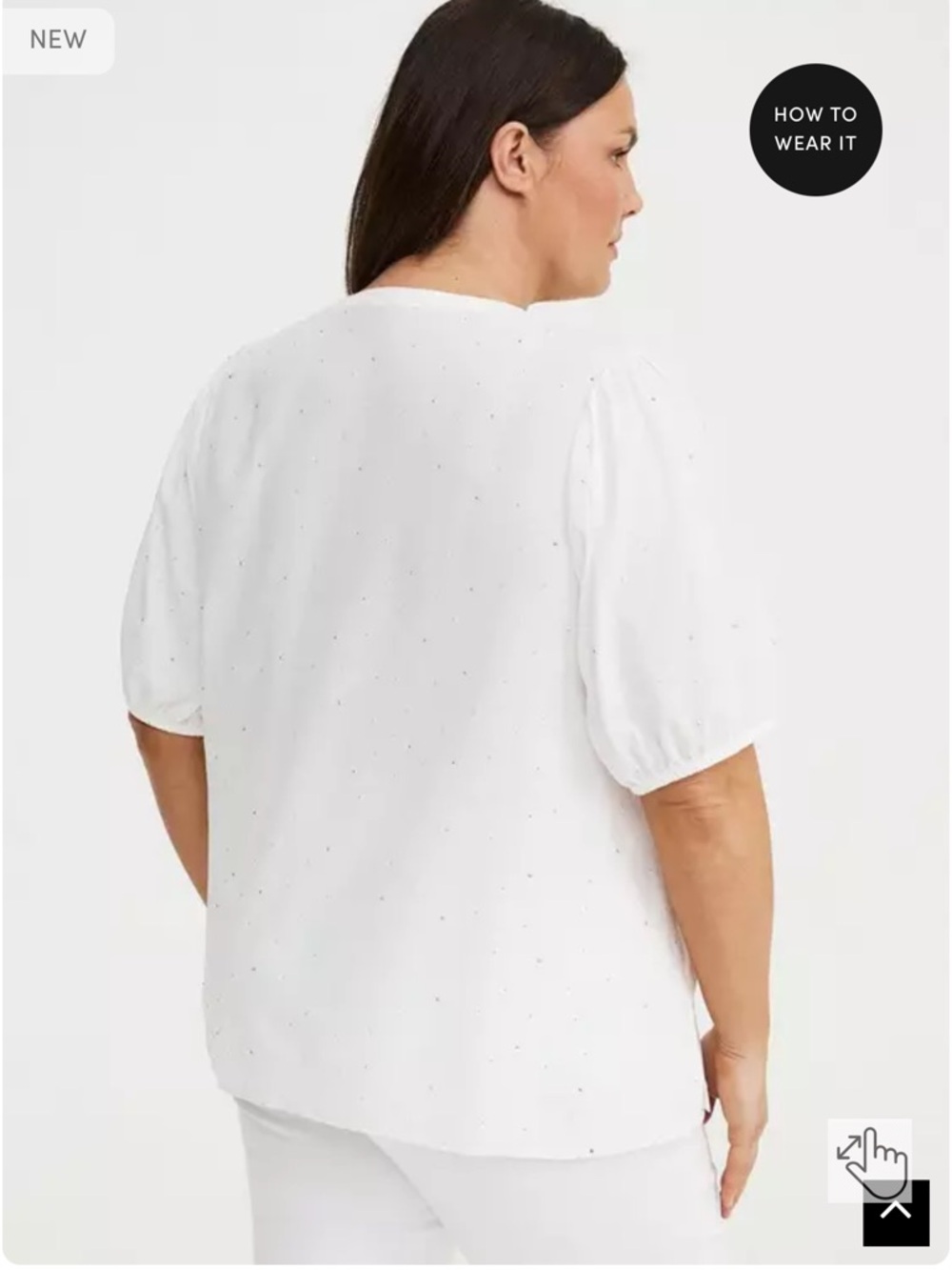 Torrid Cotton Rhinestone Blouse - Picture 5 of 5